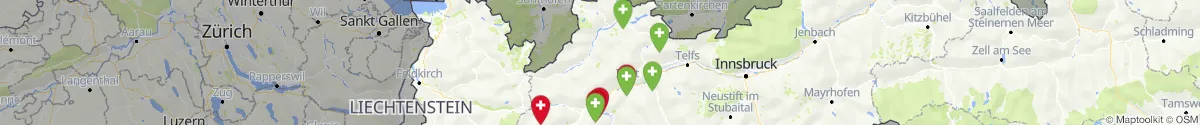 Map view for Pharmacies emergency services nearby Holzgau (Reutte, Tirol)